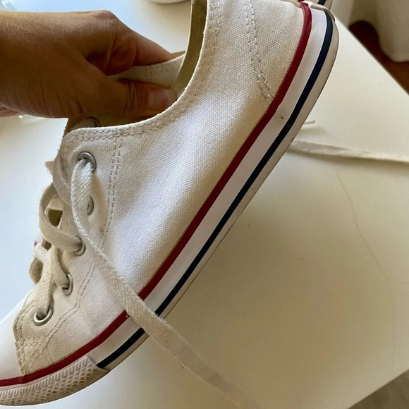 Women’s Off White Converse All Stars Size 7 - Picture 5 of 9